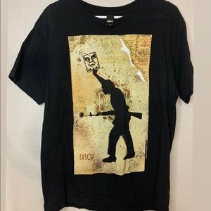 M Obey screen print shirt